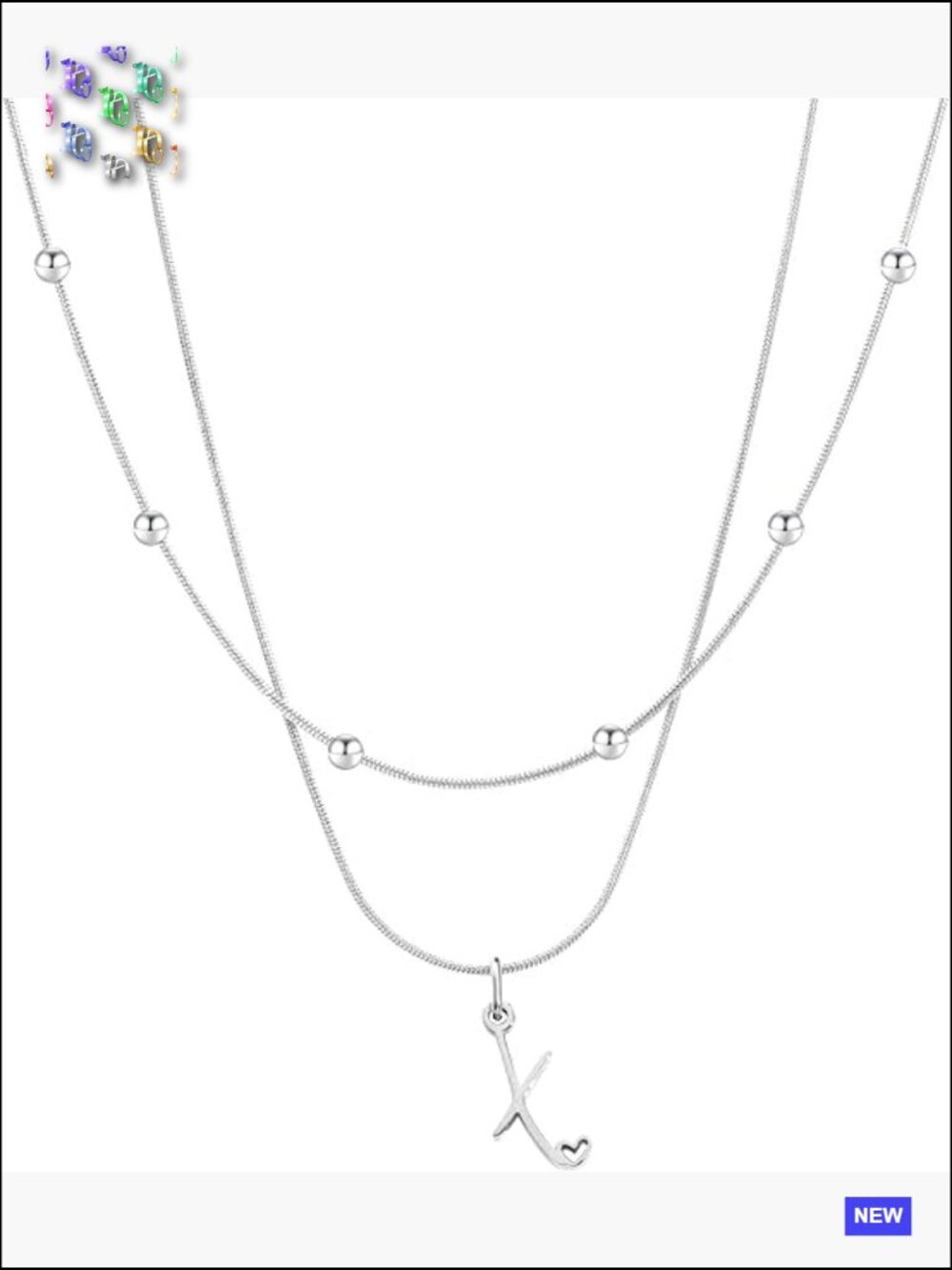 Layered Initial Necklace Set Dainty Minimalist Layered Chain Choker Jewelry